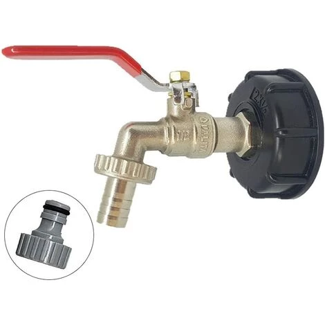 AOUGO Adaptateur IBC 1000L Adaptateur De Réservoir IBC Adaptateur De Réservoir S60X6 Robinet De Jardin En Laiton 1.27cm Raccord De Tuyau De Mazout 5 AOUGO Adaptateur IBC 1000L Adaptateur De Réservoir IBC Adaptateur De Réservoir S60X6 Robinet De Jardin En Laiton 1.27cm Raccord De Tuyau De Mazout – Image 3