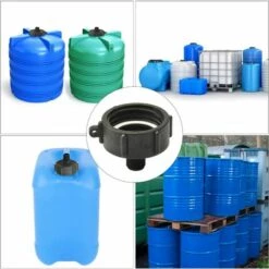 AOUGO Adaptateur De Réservoir IBC Connecteur De Robinet De Tuyau En Plastique S60X6 Bouchon Fileté Grossier à 1/2 "adaptateur De Robinet D'eau Pour Tonne De Valve IBC -Promos Récupération Magasin 58573625 5