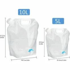 STARLIGHT SL.GT 2 Pièces Réservoir D'eau Sac D'eau Pliable PE Conteneur D'eau Sac De Stockage D'eau Pliant Poche D'eau,Grande Capacité Bidons Avec Robinet(5L+10L) -Promos Récupération Magasin 59206735 2