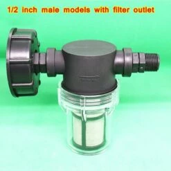 FR-LIFE Robinet Raccord Cuve 1000 L,BR-Vie Articulation De Tuyau De Jardin Pour Collecteurs D'eau De Pluie Avec Fonction De Filtre,S60x6 Adaptateur De Réservoir D'eau IBC (1/2'' Fil Extérieur) -Promos Récupération Magasin 59637633 5