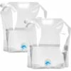 TRIOMPHE 2 Pièces Réservoir D'eau Sac D'eau Pliable PE Conteneur D'eau Sac De Stockage D'eau Pliant Poche D'eau 10L Grande Capacité Bidons Pour Eau Potable 5L Voiture Portable Sacs D'hydratation Avec Robinet（Transparent），T-Audace -Promos Récupération Magasin 59760669 1
