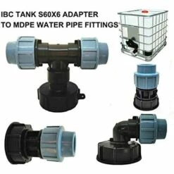 DECKON Adaptateur De Réservoir, Réservoir D'eau IBC S60X6 Avec Connecteur En Polyéthylène MDPE De 25 Mm, Compatible Avec Les Conteneurs IBC Standard Britanniques Et Européens 7 DECKON Adaptateur De Réservoir, Réservoir D'eau IBC S60X6 Avec Connecteur En Polyéthylène MDPE De 25 Mm, Compatible Avec Les Conteneurs IBC Standard Britanniques Et Européens -Promos Récupération Magasin 59868087 3