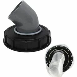 FLYME Couvercle En Plastique De Tonne De Tonne 163mm 45 Degrés Eau De Pluie Couvercle De Couvercle De Couvercle De Couvercle De Couvercle De Couvercle De Chapeau De Couvercle Noir Noir, Tuyau De Jardin -Promos Récupération Magasin 59891584 4