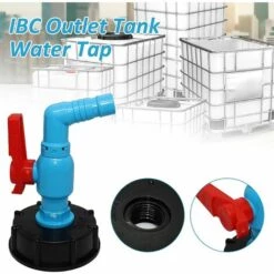 AOUGO Raccord Avec Vanne S60x6 Réservoir Adpater De Vidange Robinet Rotatif 4,92 X 2,95 X 2,83 Pouces Pour IBC Réservoir -Promos Récupération Magasin 60281885 3