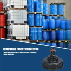 AOUGO IBC Raccord Robinet En Laiton Connecteur Sortie Raccord Vanne Robinet Raccords De Tuyau D'arrosag IBC Pour Robinet De Jardin En Laiton Avec Raccord -Promos Récupération Magasin 60281929 3