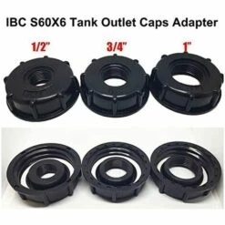 TOPHOMER Raccord PVC S60x6 Taraud¨¦ 60 Mm 1"1/2" 3/4" Bouchon Femelle, Plastique IBC Eau R¨¦servoir Couvercle Adaptateur Pour Cube IBC 1000 Litres (1/2'') -Promos Récupération Magasin 60935501 4