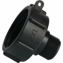 ABCRITAL Adaptateur De Réservoir Ibc Connecteur De Robinet De Tuyau En Plastique S60X6 Capuchon Fileté Grossier À 1"Adaptateur De Robinet De Bout D'Eau Pour Vanne Ibc Ton