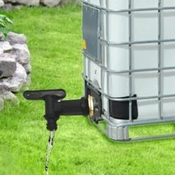 ABCRITAL Raccord Cuve Eau De Pluie Adaptateur Ibc Avec Robinet Ibc Adaptateur De Cuve Adaptateur Ibc De Réservoir En Plastique Adaptateur De Robinet Ibc Pour Réservoir De Stockage D'Eau De Pluie Noir 25,4 Mm -Promos Récupération Magasin 61174601 5