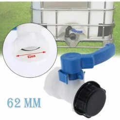 ABCRITAL Adaptateur Universel Ibc Pour Réservoir D'Eau Ibc, Réservoir Ibc, Robinet Ibc 62 Mm, Robinet À Clapet Dn40 -Promos Récupération Magasin 61174654 3