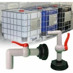 NAXUNNN 1000L Raccord Robinet En Plastique, Adaptateur De Réservoir De Vidange De Filetage Gros 60 Mm Pour Robinet De Jardin D'adaptateur De Cuve, 20/25/32mm Exportation（32mm） -Promos Récupération Magasin 61254890 3