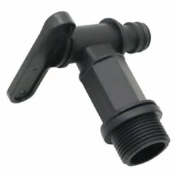 FOZIY Robinet Cuve Plastique,Adaptateur De Boîte De Rangement D'eau IBC,Adaptateur Robinet Tuyau Arrosage,pour Recuperateur Eau De Pluie, Réservoir De Carburant (Plastique)，une Pièce, Noir,Fonepro