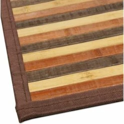 EMMEVI Tapis En Bois De Bambou Cuisine Salle De Bain Chambre Anti-dérapant Petit Déjeuner Napperon Rouge - 50x135 Cm -Promos Récupération Magasin 63646394 2