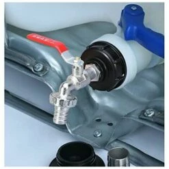 SINCèREETALI Adaptateur De Réservoir De Robinet IBC Double Pluie 1/2' Filetage Grossier En Alliage PP, Fabrication De Robinets -Promos Récupération Magasin 63816064 3