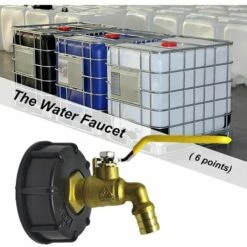 SINCèREETALI Pour IBC Adaptateur De Cuve Robinet Sortie Raccord Vanne Robinet Raccords De Tuyau D'arrosag Convient Aux Réservoirs De Stockage Pour IBC De 600/1000 L Avec Sortie D'eau De 3/4 Pouce. -Promos Récupération Magasin 63819113 3