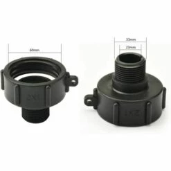 SINCèREETALI Adaptateur De Réservoir IBC Connecteur De Robinet De Tuyau En Plastique S60X6 Grossier à 1 "bouchon Fileté Adaptateur De Robinet D'extrémité D'eau Pour Tonne De Valve IBC -Promos Récupération Magasin 63819766 5
