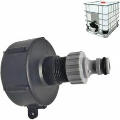 SINCèREETALI Mamelon à Connexion Rapide Pour Réservoir 1000L, Raccord S60X6 IBC Raccord De Robinet Multi-réservoirs, Connecteur De Tuyau Pour Adaptateur De Réservoir IBC (sortie En Plastique, 3/4') -Promos Récupération Magasin 63820174 2