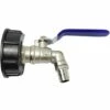 SINCèREETALI Robinet De Réservoir 1000L, Robinet Pour Collecteur D'eau De Pluie IBC, Adaptateur De Réservoir, Adaptateur De Réservoir De Vidange, Robinet En Laiton En PP Filetage Grossier 60 Mm (bleu 3/4") -Promos Récupération Magasin 63821506 1