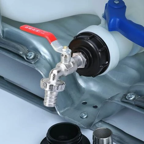 SINCèREETALI Adaptateur De Réservoir IBC Connecteur à Filetage 1/2", Robinet Cuve 1000L Robinet Recuperateur Eau De Pluie, Robinet Sortie Raccord Vanne Robinet Raccords De Tuyau D'arrosag 7 SINCèREETALI Adaptateur De Réservoir IBC Connecteur à Filetage 1/2", Robinet Cuve 1000L Robinet Recuperateur Eau De Pluie, Robinet Sortie Raccord Vanne Robinet Raccords De Tuyau D'arrosag – Image 5