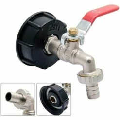 FOZIY Adaptateur IBC 1000 L Adaptateur De Réservoir IBC Adaptateur De Réservoir S60X6 Pour Robinet De Jardin En Laiton 1,27 Cm Raccord De Tuyau D'huile Carburant，Fonepro -Promos Récupération Magasin 63841785 3