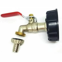 FOZIY Adaptateur IBC 1000 L Adaptateur De Réservoir IBC Adaptateur De Réservoir S60X6 Pour Robinet De Jardin En Laiton 1,27 Cm Raccord De Tuyau D'huile Carburant，Fonepro -Promos Récupération Magasin 63841785 4