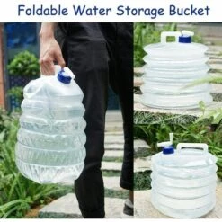 HKLFFJA Bidon Pliable Avec Réservoir D'eau Pliable Pour Le Camping, L'escalade, La Survie, 15 L -Promos Récupération Magasin 63868703 4