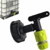 AOUGO Robinet Cuve 1000l Plastique Avce Raccord Tuyau D'arrosage, Adaptateur De Robinet De Réservoir IBC, Connecteur à Filetage 3/4 Pouces Pour Recuperateur Eau De Pluie, Réservoir De Carburant (A) -Promos Récupération Magasin 63966835 1