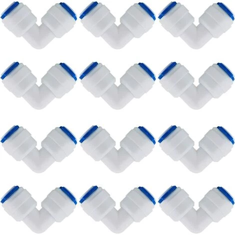 AOUGO 12 Pcs Accessoires De Filtre à Eau RO | Raccord De Buse 1/4 Pouces | 90 Degree Right Angle Fast Docking | Pour Raccorder Les Raccords De Tuyauterie D'eau, Tuyau De Réfrigérateur 3 AOUGO 12 Pcs Accessoires De Filtre à Eau RO | Raccord De Buse 1/4 Pouces | 90 Degree Right Angle Fast Docking | Pour Raccorder Les Raccords De Tuyauterie D'eau, Tuyau De Réfrigérateur