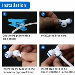 AOUGO 12 Pcs Accessoires De Filtre à Eau RO | Raccord De Buse 1/4 Pouces | 90 Degree Right Angle Fast Docking | Pour Raccorder Les Raccords De Tuyauterie D'eau, Tuyau De Réfrigérateur 10 AOUGO 12 Pcs Accessoires De Filtre à Eau RO | Raccord De Buse 1/4 Pouces | 90 Degree Right Angle Fast Docking | Pour Raccorder Les Raccords De Tuyauterie D'eau, Tuyau De Réfrigérateur -Promos Récupération Magasin 63966936 4