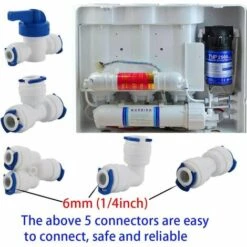 AOUGO 12 Pcs Accessoires De Filtre à Eau RO | Raccord De Buse 1/4 Pouces | 90 Degree Right Angle Fast Docking | Pour Raccorder Les Raccords De Tuyauterie D'eau, Tuyau De Réfrigérateur 11 AOUGO 12 Pcs Accessoires De Filtre à Eau RO | Raccord De Buse 1/4 Pouces | 90 Degree Right Angle Fast Docking | Pour Raccorder Les Raccords De Tuyauterie D'eau, Tuyau De Réfrigérateur -Promos Récupération Magasin 63966936 5