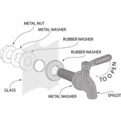 EINEMGELD Robinet De Tonneau,Distributeur De Boissons,Robinet Pour Tonneau De Bière, Robinet Pour Vin - En Acier Inoxydable Et Taille De 12mm -Promos Récupération Magasin 64118823 3