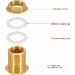 ARC-EN-CIéL 2 Pièces Dn20 3/4 Laiton Réservoir D'eau Tuyau D'eau Raccord Adaptateur Robinet Douille De Seau à Pluie Douille De Réservoir En Laiton Pour Robinet Seau De Pluie Réservoir D'eau, Arcenciél -Promos Récupération Magasin 64126006 5