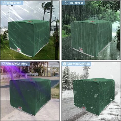 Devenirriche Housse De Réservoir IBC - Pour Réservoir D'eau De 1000 L - Pour Réservoir IBC - Vert, 120×100×116, (Tank Abdeckung) 4 Devenirriche Housse De Réservoir IBC - Pour Réservoir D'eau De 1000 L - Pour Réservoir IBC - Vert, 120×100×116, (Tank Abdeckung) – Image 2