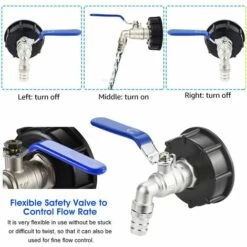 Devenirriche Adaptateur De Réservoir De Vidange IBC S60x6 Vanne Robinet 3/4'' Adaptateur De Robinet De Réservoir IBC Adaptateur De Cuve Adaptateur De Réservoir D'eau Robinet à Boisseau Sphérique 11 Devenirriche Adaptateur De Réservoir De Vidange IBC S60x6 Vanne Robinet 3/4'' Adaptateur De Robinet De Réservoir IBC Adaptateur De Cuve Adaptateur De Réservoir D'eau Robinet à Boisseau Sphérique -Promos Récupération Magasin 64756145 5