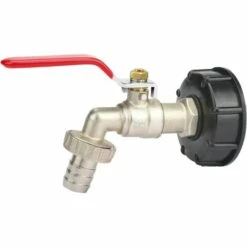 Devenirriche Robinet Extérieur En Laiton, Robinet Adaptateur De Réservoir D'Eau De 1/2 Pouce, Robinet Récupérateur D’Eau De Pluie, Matériel D’Arrosage Pour Jardin, Résistant à La Rouille Et Au Gel