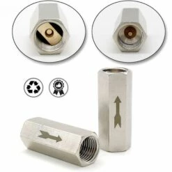 BAICCCF Robinet De Cuve De Récupération D'eau Clapet Anti-retour 2 Pièces 1/4 Pouces Clapet Anti-retour à Air Hexagonal, Clapet Anti-retour Unidirectionnel, Pour Réservoir Sous Pression De Chaudière, Argent -Promos Récupération Magasin 64771346 4