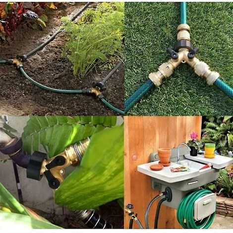 BAICCCF Robinet De Cuve De Récupération D'eau Connecteur En Y, Connecteur De Tuyau, Robinet De Machine à Laver Double, Distributeur En Y à 2 Voies, 3/4 Pouces Pour Connecter 2 Appareils, Pour Robinet De Jardin, Fo 4 BAICCCF Robinet De Cuve De Récupération D'eau Connecteur En Y, Connecteur De Tuyau, Robinet De Machine à Laver Double, Distributeur En Y à 2 Voies, 3/4 Pouces Pour Connecter 2 Appareils, Pour Robinet De Jardin, Fo – Image 2