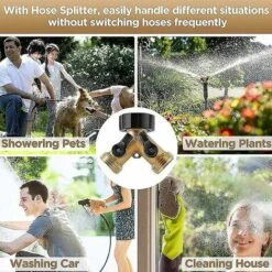 BAICCCF Robinet De Cuve De Récupération D'eau Connecteur En Y, Connecteur De Tuyau, Robinet De Machine à Laver Double, Distributeur En Y à 2 Voies, 3/4 Pouces Pour Connecter 2 Appareils, Pour Robinet De Jardin, Fo 9 BAICCCF Robinet De Cuve De Récupération D'eau Connecteur En Y, Connecteur De Tuyau, Robinet De Machine à Laver Double, Distributeur En Y à 2 Voies, 3/4 Pouces Pour Connecter 2 Appareils, Pour Robinet De Jardin, Fo -Promos Récupération Magasin 64771352 3