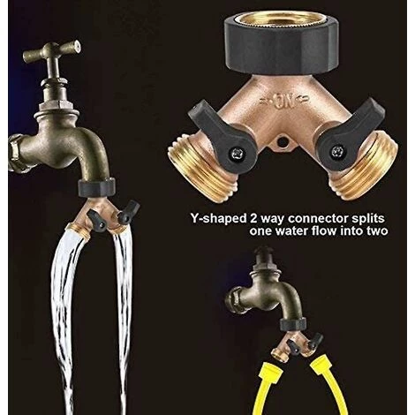 BAICCCF Robinet De Cuve De Récupération D'eau Connecteur En Y, Connecteur De Tuyau, Robinet De Machine à Laver Double, Distributeur En Y à 2 Voies, 3/4 Pouces Pour Connecter 2 Appareils, Pour Robinet De Jardin, Fo 7 BAICCCF Robinet De Cuve De Récupération D'eau Connecteur En Y, Connecteur De Tuyau, Robinet De Machine à Laver Double, Distributeur En Y à 2 Voies, 3/4 Pouces Pour Connecter 2 Appareils, Pour Robinet De Jardin, Fo – Image 5