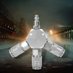 BAICCCF Robinet De Cuve De Récupération D'eau Connecteur Pneumatique, Adaptateur De Connecteur Rapide à 3 Voies Pour Connecteur D'air Rapide Pour Tuyau D'air Avec 1/4 & #39; & #39; Filetage F-npt -Promos Récupération Magasin 64771374 5