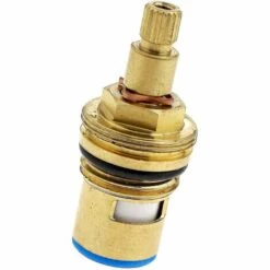 BAICCCF Robinet De Cuve De Récupération D'eau Tête De Robinet En Céramique Laiton Disque Robinet Insert Glande Cartouche 1/4 Quart De Tour 20 Dents G 1/2 Pouces Accessoires De Remplacement