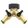 BAICCCF Robinet De Cuve De Récupération D'eau Connecteur En Y Pour Tuyau D'arrivée D'eau (2 Voies Pour Tuyau D'arrivée, Laiton 26,9 Mm (3/4"), Collecteur En Y -Promos Récupération Magasin 64771385 1