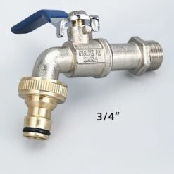 BAICCCF Robinet De Cuve De Récupération D'eau Connecteur De Robinet Avec Filetage G3/4 Pouces, Connecteur De Robinet Pour Un Débit D'eau élevé, Matériau En Cuivre Pur, Or, 2 Pièces -Promos Récupération Magasin 64771394 4
