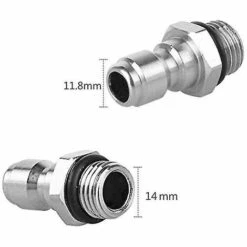 BAICCCF Robinet De Cuve De Récupération D'eau 1 PCS; Connecteur à Dégagement Rapide, Adaptateur De Pulvérisateur De Savon Pour Nettoyeur Haute Pression à Dégagement Rapide Mâle 14 Mm à 1/4 Pouce, Lance En Mousse De Neige En Acier Inoxydable C -Promos Récupération Magasin 64771403 3