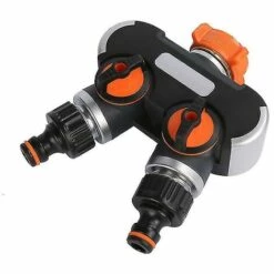 BAICCCF Robinet De Cuve De Récupération D'eau Distributeur D'arrosage à 2 Voies, Répartiteur De Tuyau D'arrosage, Connecteur De Tuyau D'arrosage, Débit D'eau Réglable, Idéal Pour Robinet Extérieur -Promos Récupération Magasin 64771421 3