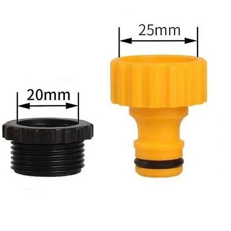 BAICCCF Robinet De Cuve De Récupération D'eau Lot De 2 Adaptateurs De Robinet Fileté En Plastique Bsp 2 En 1 Pour Tuyau De Robinet 4 BAICCCF Robinet De Cuve De Récupération D'eau Lot De 2 Adaptateurs De Robinet Fileté En Plastique Bsp 2 En 1 Pour Tuyau De Robinet – Image 2