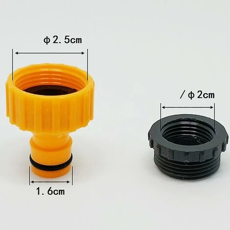 BAICCCF Robinet De Cuve De Récupération D'eau Lot De 2 Adaptateurs De Robinet Fileté En Plastique Bsp 2 En 1 Pour Tuyau De Robinet 5 BAICCCF Robinet De Cuve De Récupération D'eau Lot De 2 Adaptateurs De Robinet Fileté En Plastique Bsp 2 En 1 Pour Tuyau De Robinet – Image 3