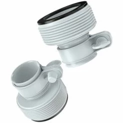 BAICCCF Robinet De Cuve De Récupération D'eau Adaptateur De Tuyau De Type B Pour Pompes, Paquet De 2, Adaptateur De Tuyau De Piscine Pour Raccords De 1,5 Pouce Et 1,25 Pouce, Gris