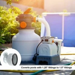 BAICCCF Robinet De Cuve De Récupération D'eau Adaptateur De Tuyau De Type B Pour Pompes, Paquet De 2, Adaptateur De Tuyau De Piscine Pour Raccords De 1,5 Pouce Et 1,25 Pouce, Gris -Promos Récupération Magasin 64771426 5