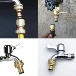 BAICCCF Autres Accessoires De Robinetterie Connecteur De Robinet De Jardin En Laiton 2 Pièces, Accessoires De Connecteur De Tuyau D'arrosage Connecteur De Tuyau D'eau De 3/4 Pouces, Adapté Au Robinet De Tuyau D'arrosage, La 10 BAICCCF Autres Accessoires De Robinetterie Connecteur De Robinet De Jardin En Laiton 2 Pièces, Accessoires De Connecteur De Tuyau D'arrosage Connecteur De Tuyau D'eau De 3/4 Pouces, Adapté Au Robinet De Tuyau D'arrosage, La -Promos Récupération Magasin 64771434 4