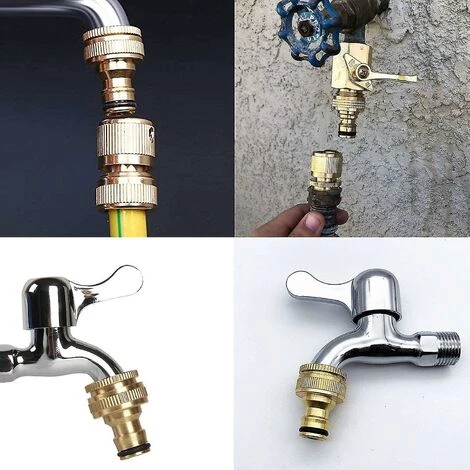 BAICCCF Autres Accessoires De Robinetterie Connecteur De Robinet De Jardin En Laiton 2 Pièces, Accessoires De Connecteur De Tuyau D'arrosage Connecteur De Tuyau D'eau De 3/4 Pouces, Adapté Au Robinet De Tuyau D'arrosage, La 6 BAICCCF Autres Accessoires De Robinetterie Connecteur De Robinet De Jardin En Laiton 2 Pièces, Accessoires De Connecteur De Tuyau D'arrosage Connecteur De Tuyau D'eau De 3/4 Pouces, Adapté Au Robinet De Tuyau D'arrosage, La – Image 4
